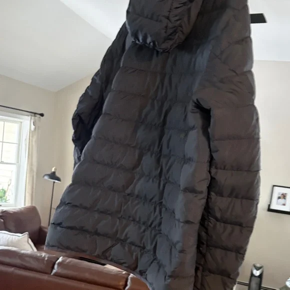 Eddie Bauer Men's Black and Orange Puffer Jacket 2XL - Picture 5 of 8